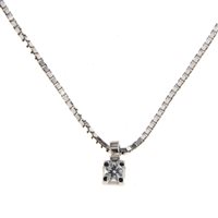 Collana Gazzola Donna Punto Luce  in Oro bianco Diamante S-G-Q-VEN-0.02GVS